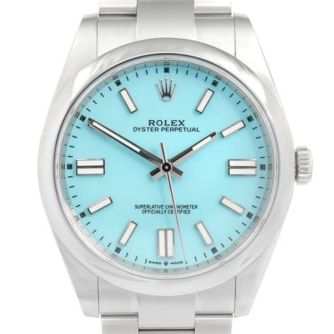 rolex blue face for sale|Rolex tiffany blue face.